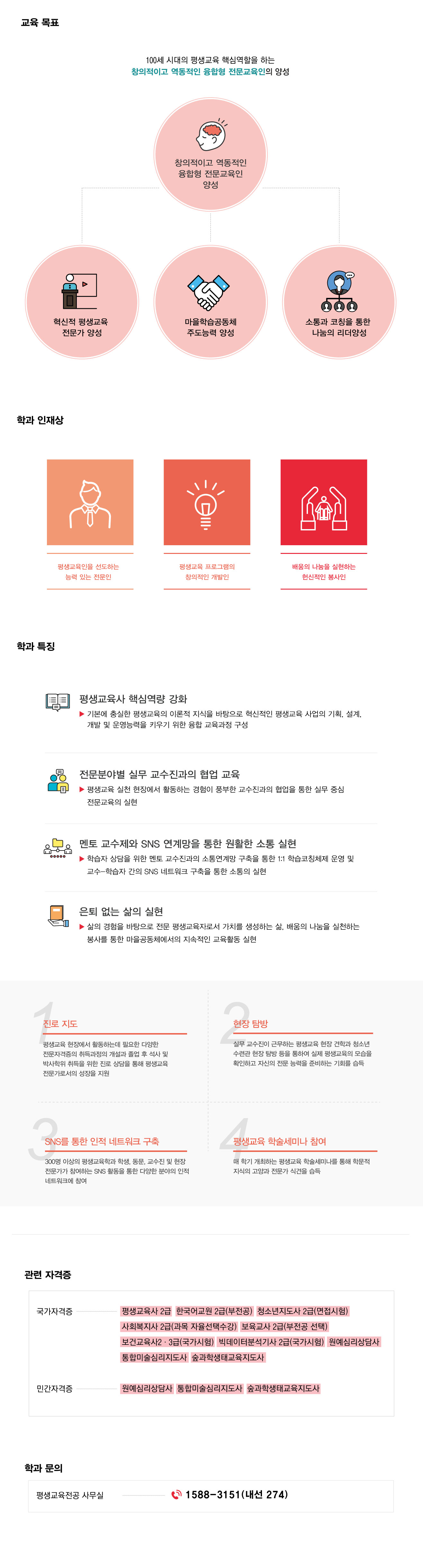 평생교육전공 소개-다음내용 참고